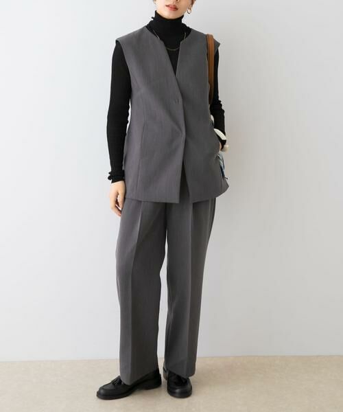 URBAN RESEARCH ROSSO / アーバンリサーチ ロッソ セットアップ | F by ROSSO　キーネックジレ+ワイドパンツ | 詳細15