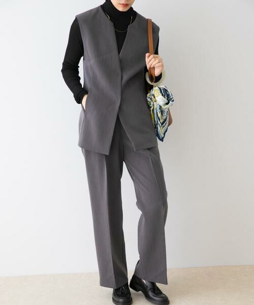 URBAN RESEARCH ROSSO / アーバンリサーチ ロッソ セットアップ | F by ROSSO　キーネックジレ+ワイドパンツ | 詳細16