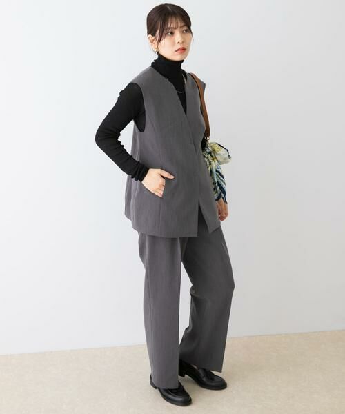 URBAN RESEARCH ROSSO / アーバンリサーチ ロッソ セットアップ | F by ROSSO　キーネックジレ+ワイドパンツ | 詳細19