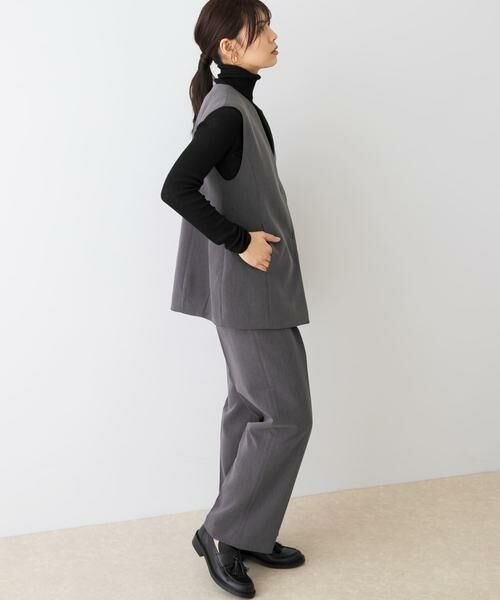 URBAN RESEARCH ROSSO / アーバンリサーチ ロッソ セットアップ | F by ROSSO　キーネックジレ+ワイドパンツ | 詳細20