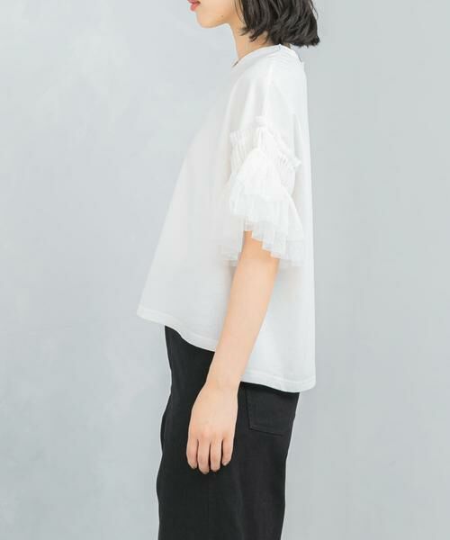 URBAN RESEARCH ROSSO / アーバンリサーチ ロッソ Tシャツ | TORRAZZO DONNA　Mesh sleeve T-shirts | 詳細4