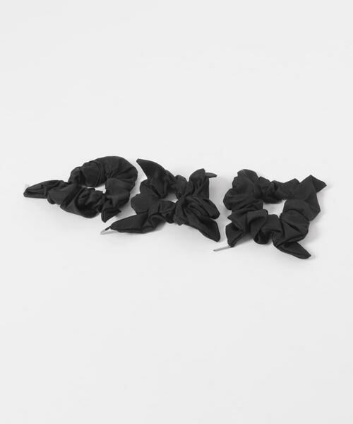 URBAN RESEARCH ROSSO/アーバンリサーチ ロッソ heyep Silk Square Mini Scrunchie 3P ブラック - URBAN RESEARCH ROSSO/アーバンリサーチ ロッソ heyep Silk Square Mini Scrunchie 3P ブラック -