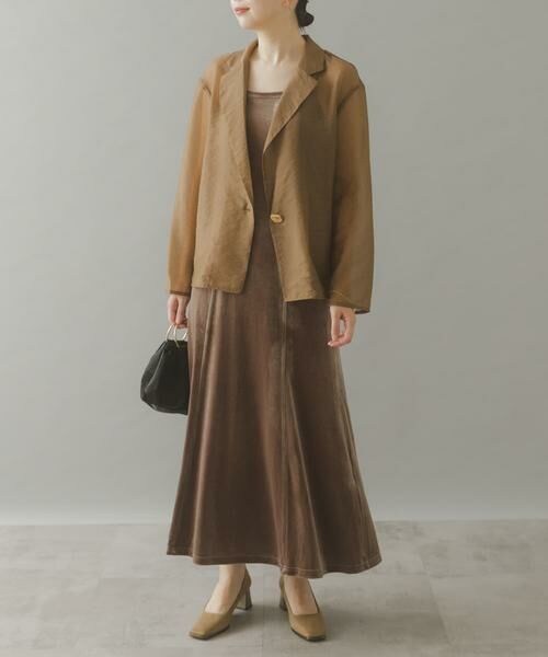 URBAN RESEARCH ROSSO / アーバンリサーチ ロッソ ドレス | kaene　シアージャケットセットベロアドレス | 詳細3