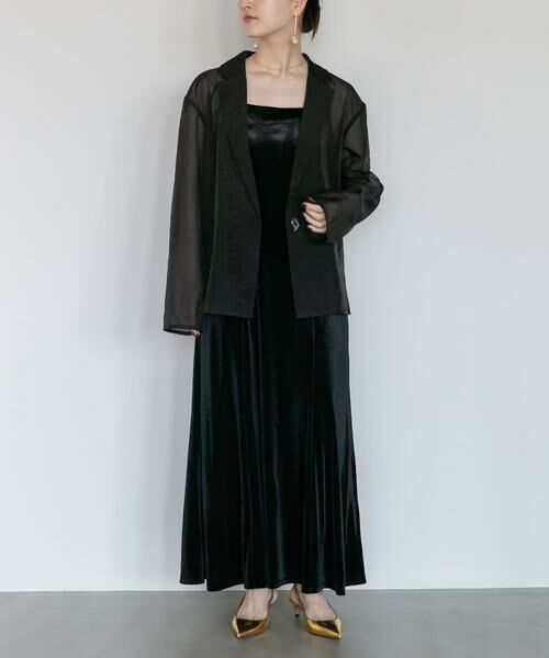 URBAN RESEARCH ROSSO / アーバンリサーチ ロッソ ドレス | kaene　シアージャケットセットベロアドレス | 詳細15