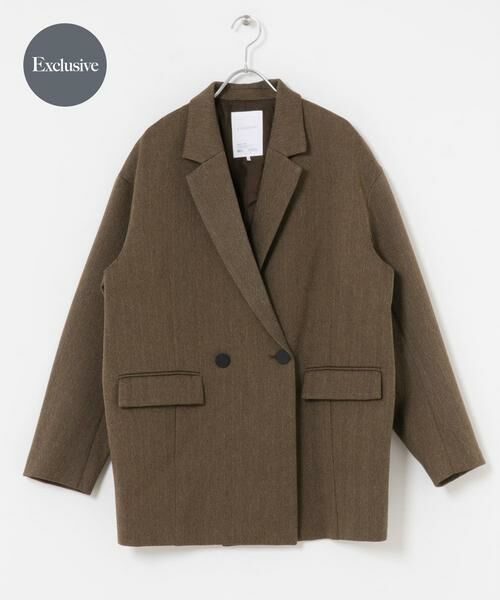 URBAN RESEARCH ROSSO/アーバンリサーチ ロッソ 『別注』ELENDEEK×ROSSO HERRINGBONE OVER JACKET ブラウン FREE URBAN RESEARCH ROSSO/アーバンリサーチ ロッソ 『別注』ELENDEEK×ROSSO HERRINGBONE OVER JACKET ブラウン FREE