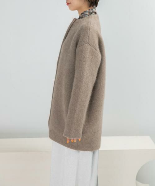 URBAN RESEARCH ROSSO / アーバンリサーチ ロッソ カーディガン・ボレロ | ELENDEEK　CREW-NECK RACCOON MIX WCARDIGAN | 詳細17
