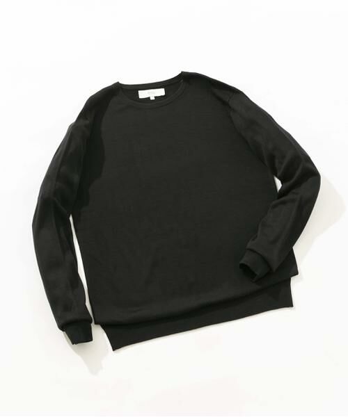 URBAN RESEARCH ROSSO/アーバンリサーチ ロッソ 『XLサイズあり』『UR TECH』ハイゲージクルーネックニット ブラック M URBAN RESEARCH ROSSO/アーバンリサーチ ロッソ 『XLサイズあり』『UR TECH』ハイゲージクルーネックニット ブラック M