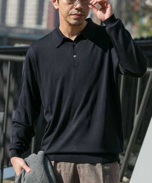 URBAN RESEARCH ROSSO / アーバンリサーチ ロッソ ニット・セーター | 『XLサイズあり』『UR TECH』ハイゲージニットポロシャツ | 詳細1