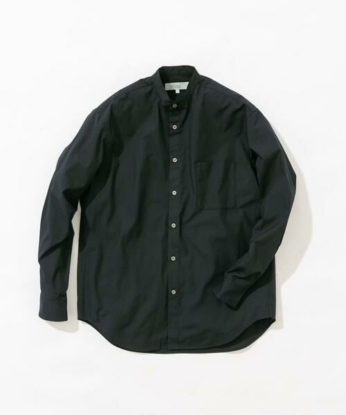 URBAN RESEARCH ROSSO/アーバンリサーチ ロッソ アーバンリラックスバンドカラーシャツ ネイビー XL URBAN RESEARCH ROSSO/アーバンリサーチ ロッソ アーバンリラックスバンドカラーシャツ ネイビー XL