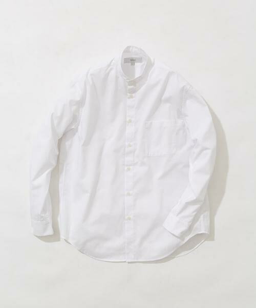 URBAN RESEARCH ROSSO/アーバンリサーチ ロッソ アーバンリラックスバンドカラーシャツ ホワイト S URBAN RESEARCH ROSSO/アーバンリサーチ ロッソ アーバンリラックスバンドカラーシャツ ホワイト S