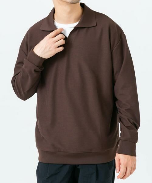 URBAN RESEARCH ROSSO / アーバンリサーチ ロッソ ポロシャツ | ダブルフェイスサーマルスキッパーポロシャツ | 詳細1