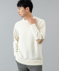 URBAN RESEARCH ROSSO / アーバンリサーチ ロッソ ニット・セーター | 『XLサイズあり』ハミルトンラムズウールエルボーパッチニット