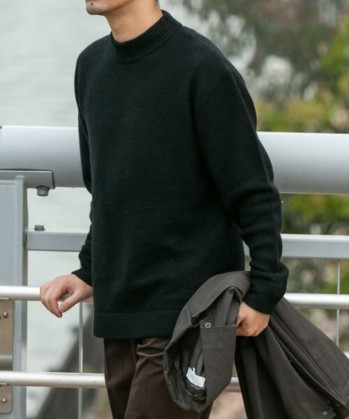 URBAN RESEARCH ROSSO / アーバンリサーチ ロッソ ニット・セーター | 『XLサイズあり』ハミルトンウールガーター編みモックネックプルオーバー | 詳細1