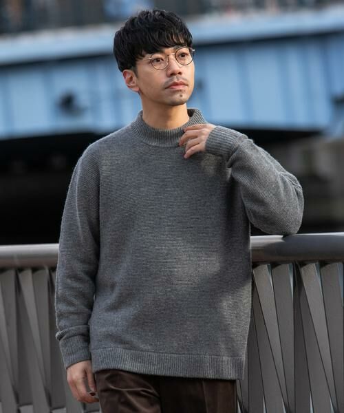 URBAN RESEARCH ROSSO / アーバンリサーチ ロッソ ニット・セーター | 『XLサイズあり』ハミルトンウールガーター編みモックネックプルオーバー | 詳細16