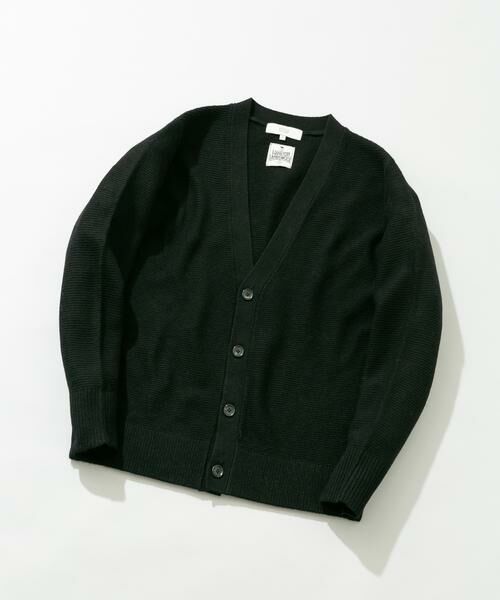 URBAN RESEARCH ROSSO/アーバンリサーチ ロッソ 『XLサイズあり』ハミルトンウールガーター編みVネックカーディガン ブラック M URBAN RESEARCH ROSSO/アーバンリサーチ ロッソ 『XLサイズあり』ハミルトンウールガーター編みVネックカーディガン ブラック M