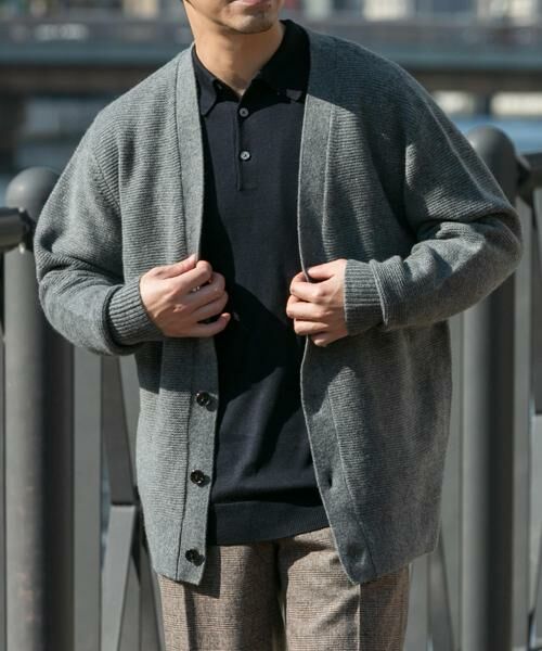 URBAN RESEARCH ROSSO / アーバンリサーチ ロッソ カーディガン・ボレロ | 『XLサイズあり』ハミルトンウールガーター編みVネックカーディガン | 詳細17