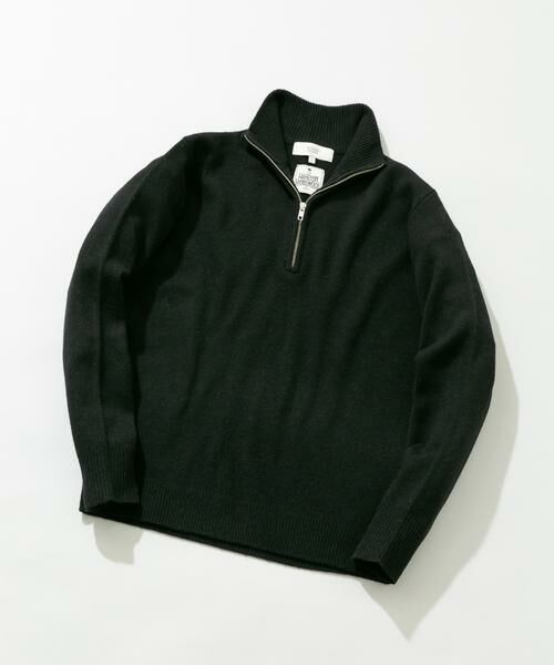 URBAN RESEARCH ROSSO/アーバンリサーチ ロッソ 『XLサイズあり』ハミルトンラムズウールハーフジップニット ブラック L