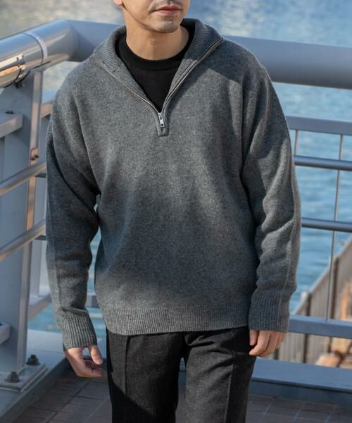 URBAN RESEARCH ROSSO / アーバンリサーチ ロッソ ニット・セーター | 『XLサイズあり』ハミルトンラムズウールハーフジップニット | 詳細12