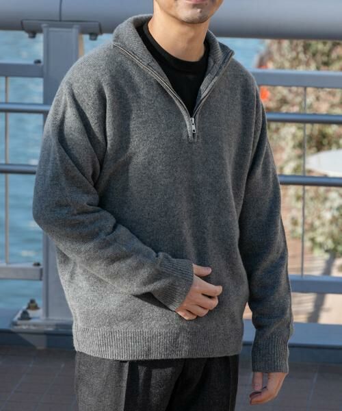 URBAN RESEARCH ROSSO / アーバンリサーチ ロッソ ニット・セーター | 『XLサイズあり』ハミルトンラムズウールハーフジップニット | 詳細14
