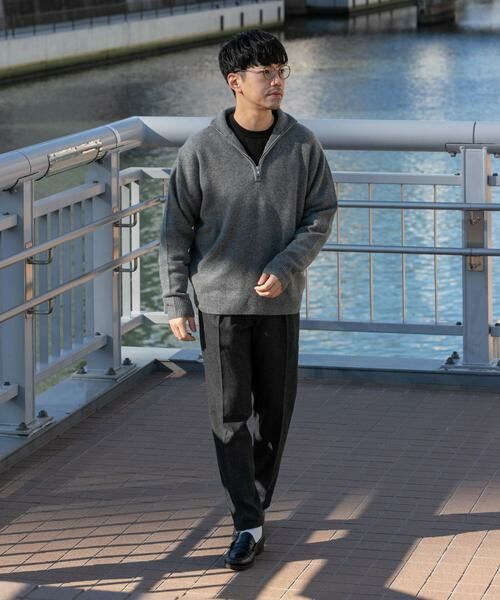 URBAN RESEARCH ROSSO / アーバンリサーチ ロッソ ニット・セーター | 『XLサイズあり』ハミルトンラムズウールハーフジップニット | 詳細15