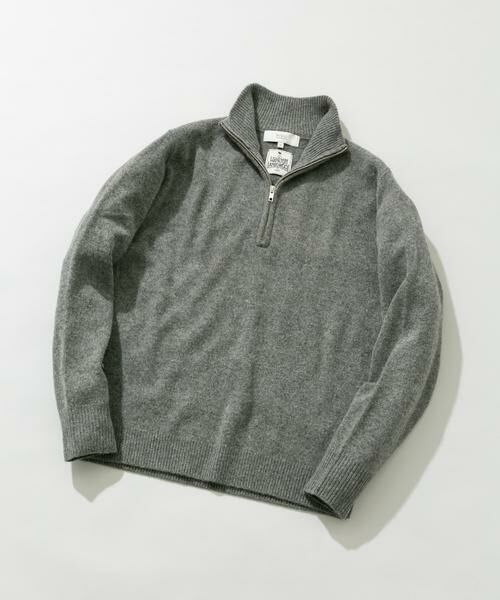 URBAN RESEARCH ROSSO/アーバンリサーチ ロッソ 『XLサイズあり』ハミルトンラムズウールハーフジップニット グレー M