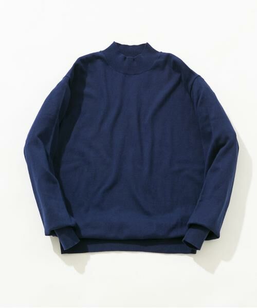 URBAN RESEARCH ROSSO/アーバンリサーチ ロッソ コットンカシミヤモックネックニット ブルー M