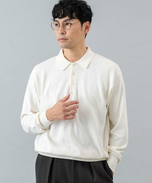 URBAN RESEARCH ROSSO / アーバンリサーチ ロッソ ニット・セーター | コットンカシミヤニットポロシャツ | 詳細1