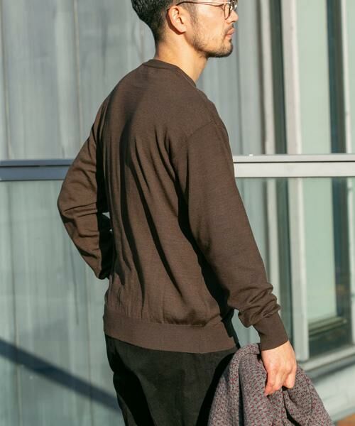URBAN RESEARCH ROSSO / アーバンリサーチ ロッソ ニット・セーター | イタリア糸メリノウールクルーニット | 詳細2