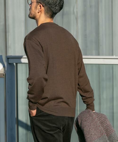 URBAN RESEARCH ROSSO / アーバンリサーチ ロッソ ニット・セーター | イタリア糸メリノウールクルーニット | 詳細3