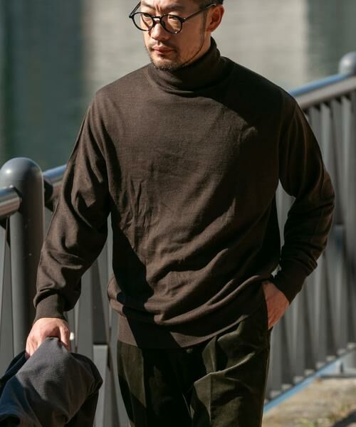 URBAN RESEARCH ROSSO / アーバンリサーチ ロッソ ニット・セーター | イタリア糸メリノウールタートルネックニット | 詳細1