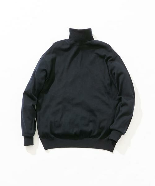 URBAN RESEARCH ROSSO/アーバンリサーチ ロッソ イタリア糸メリノウールタートルネックニット ネイビー M