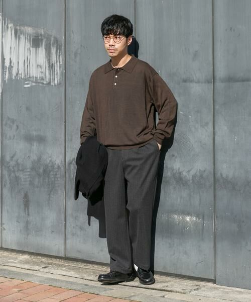 URBAN RESEARCH ROSSO / アーバンリサーチ ロッソ ニット・セーター | イタリア糸メリノウールニットポロシャツ | 詳細4