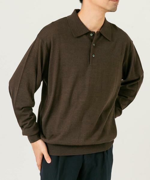 URBAN RESEARCH ROSSO / アーバンリサーチ ロッソ ニット・セーター | イタリア糸メリノウールニットポロシャツ | 詳細7