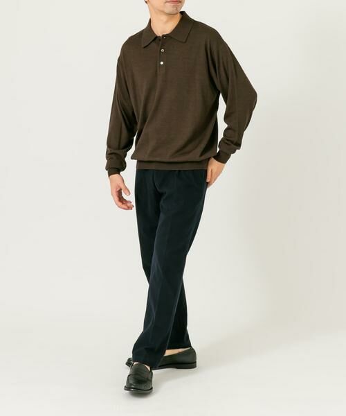 URBAN RESEARCH ROSSO / アーバンリサーチ ロッソ ニット・セーター | イタリア糸メリノウールニットポロシャツ | 詳細9