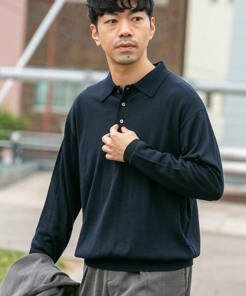 URBAN RESEARCH ROSSO / アーバンリサーチ ロッソ ニット・セーター | イタリア糸メリノウールニットポロシャツ | 詳細14