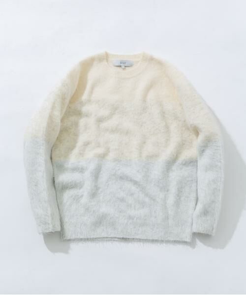 URBAN RESEARCH ROSSO/アーバンリサーチ ロッソ グラデーションシャギーニット アイボリー L URBAN RESEARCH ROSSO/アーバンリサーチ ロッソ グラデーションシャギーニット アイボリー L