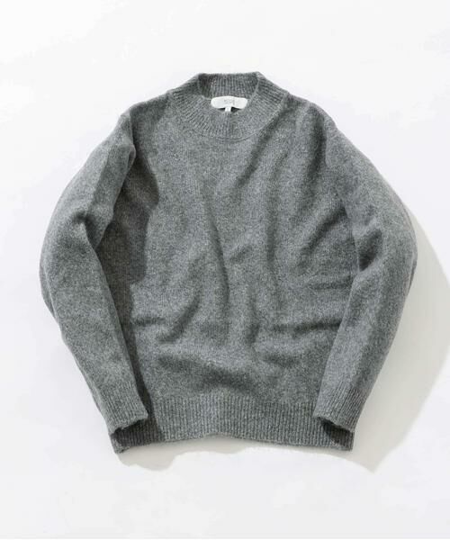 URBAN RESEARCH ROSSO/アーバンリサーチ ロッソ エアリーモックネックニット グレー L URBAN RESEARCH ROSSO/アーバンリサーチ ロッソ エアリーモックネックニット グレー L