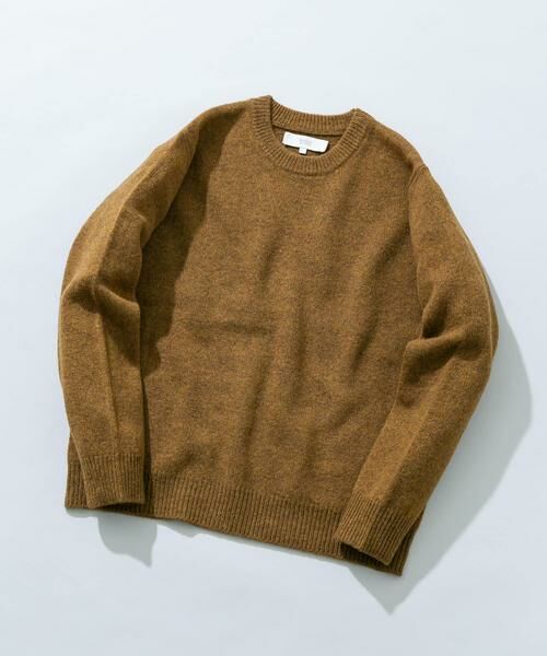 URBAN RESEARCH ROSSO/アーバンリサーチ ロッソ シェットランドウールクルーネックニット カーキ S URBAN RESEARCH ROSSO/アーバンリサーチ ロッソ シェットランドウールクルーネックニット カーキ S