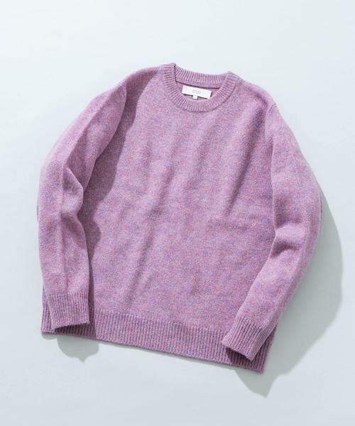 URBAN RESEARCH ROSSO/アーバンリサーチ ロッソ シェットランドウールクルーネックニット パープル系その他 S URBAN RESEARCH ROSSO/アーバンリサーチ ロッソ シェットランドウールクルーネックニット パープル系その他 S