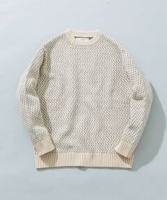 URBAN RESEARCH ROSSO / アーバンリサーチ ロッソ ニット・セーター | 『XLサイズあり』バーズアイ柄クルーネックニット