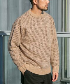 URBAN RESEARCH ROSSO / アーバンリサーチ ロッソ ニット・セーター | 『XLサイズあり』バーズアイ柄クルーネックニット