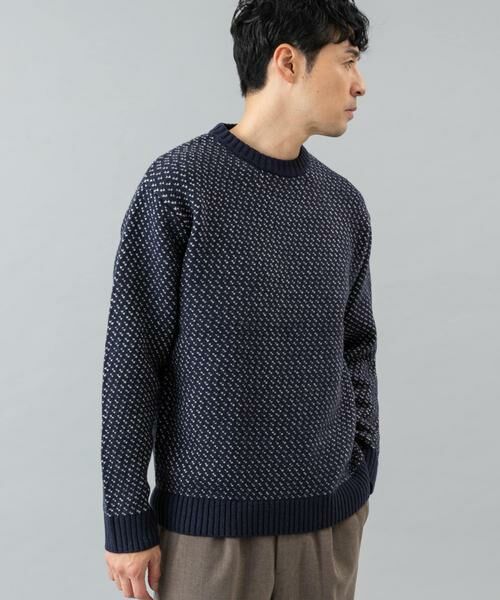 URBAN RESEARCH ROSSO / アーバンリサーチ ロッソ ニット・セーター | 『XLサイズあり』バーズアイ柄クルーネックニット | 詳細3