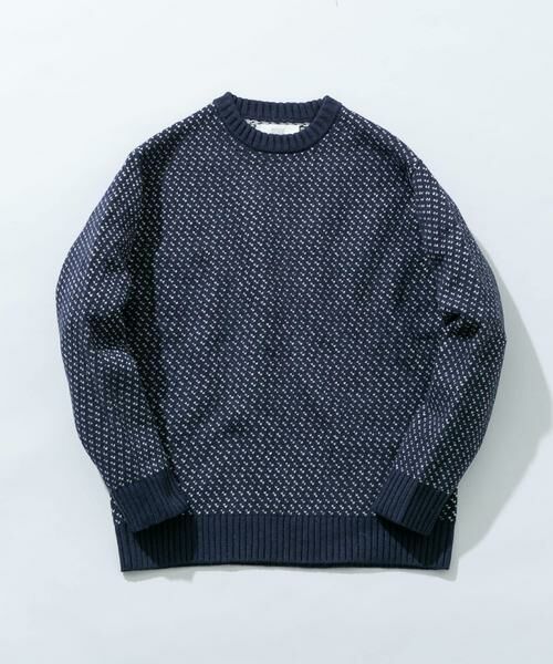 URBAN RESEARCH ROSSO / アーバンリサーチ ロッソ ニット・セーター | 『XLサイズあり』バーズアイ柄クルーネックニット | 詳細6