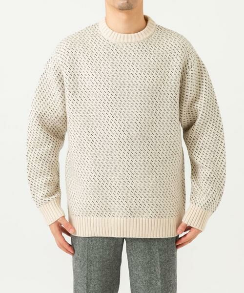 URBAN RESEARCH ROSSO / アーバンリサーチ ロッソ ニット・セーター | 『XLサイズあり』バーズアイ柄クルーネックニット | 詳細12