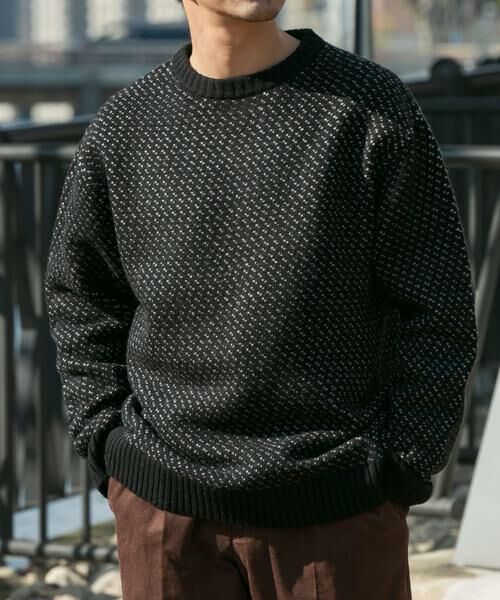 URBAN RESEARCH ROSSO / アーバンリサーチ ロッソ ニット・セーター | 『XLサイズあり』バーズアイ柄クルーネックニット | 詳細20