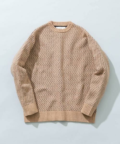 URBAN RESEARCH ROSSO/アーバンリサーチ ロッソ 『XLサイズあり』バーズアイ柄クルーネックニット グレー系その他 XL URBAN RESEARCH ROSSO/アーバンリサーチ ロッソ 『XLサイズあり』バーズアイ柄クルーネックニット グレー系その他 XL