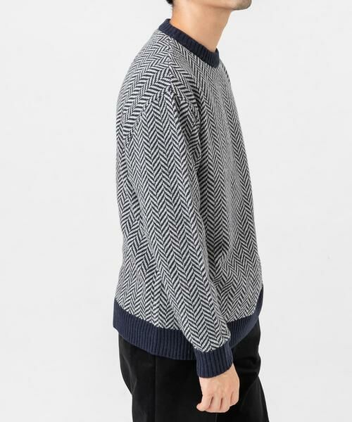 URBAN RESEARCH ROSSO / アーバンリサーチ ロッソ ニット・セーター | 『XLサイズあり』ヘリンボーン柄クルーネックニット | 詳細2