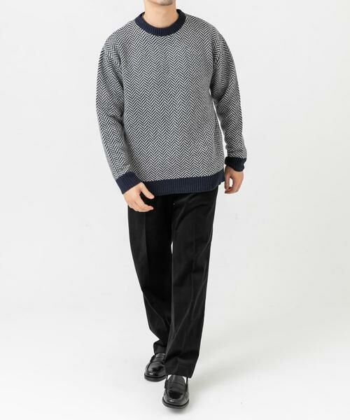 URBAN RESEARCH ROSSO / アーバンリサーチ ロッソ ニット・セーター | 『XLサイズあり』ヘリンボーン柄クルーネックニット | 詳細3