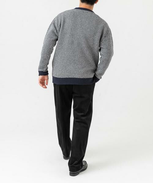 URBAN RESEARCH ROSSO / アーバンリサーチ ロッソ ニット・セーター | 『XLサイズあり』ヘリンボーン柄クルーネックニット | 詳細4
