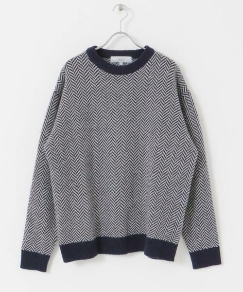 URBAN RESEARCH ROSSO / アーバンリサーチ ロッソ ニット・セーター | 『XLサイズあり』ヘリンボーン柄クルーネックニット | 詳細6